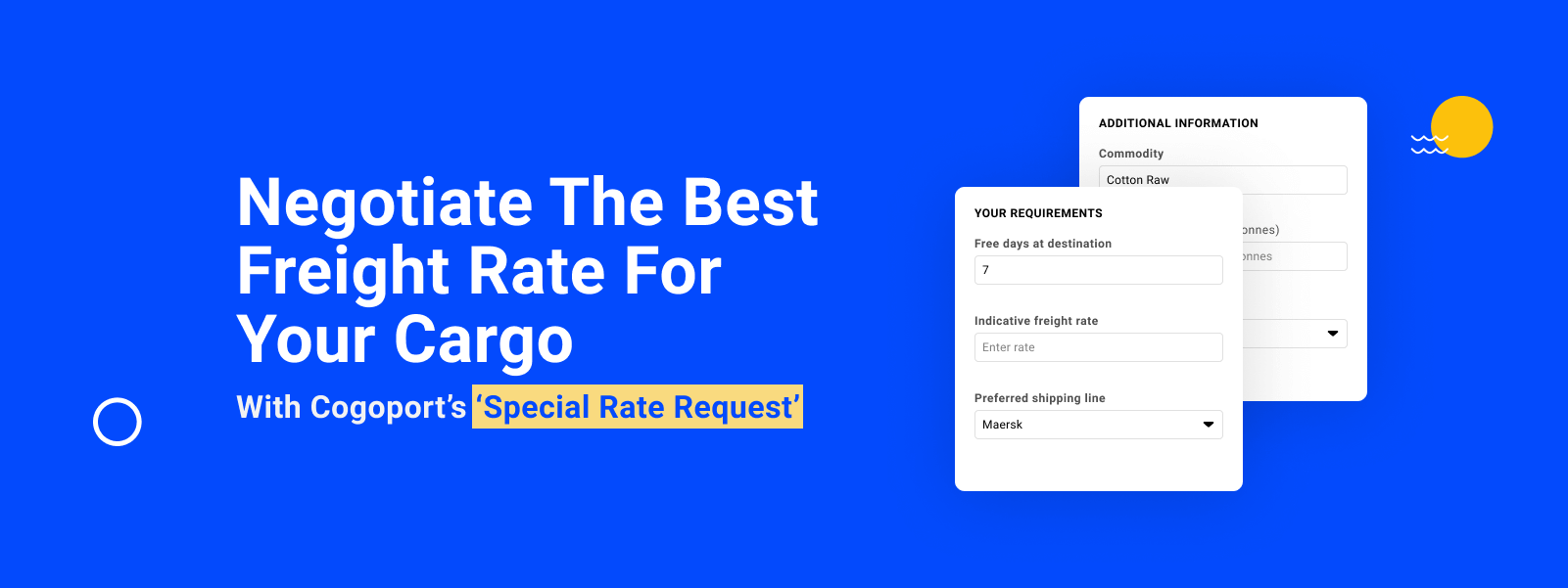Cogoport’s Special Rate Request Negotiate Best Freight Rates for Cargo
